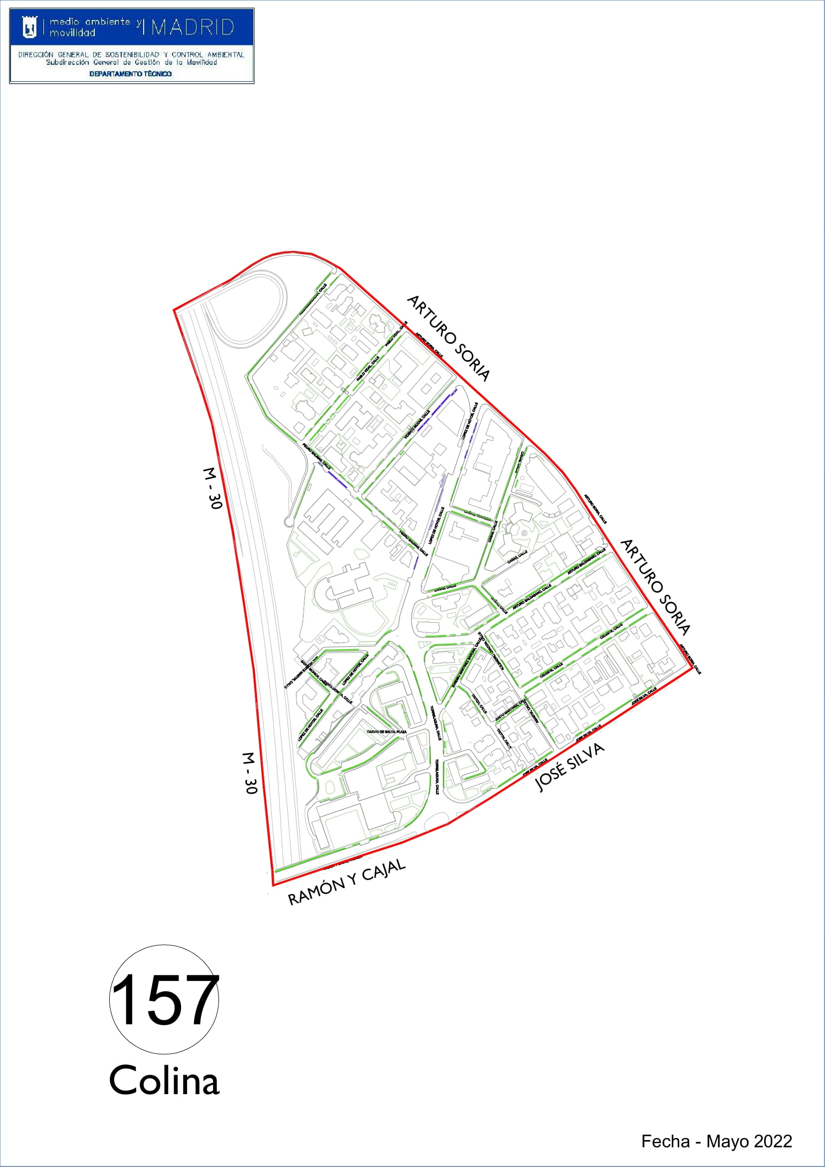 Plano Zona SER 2022 barrio Colina