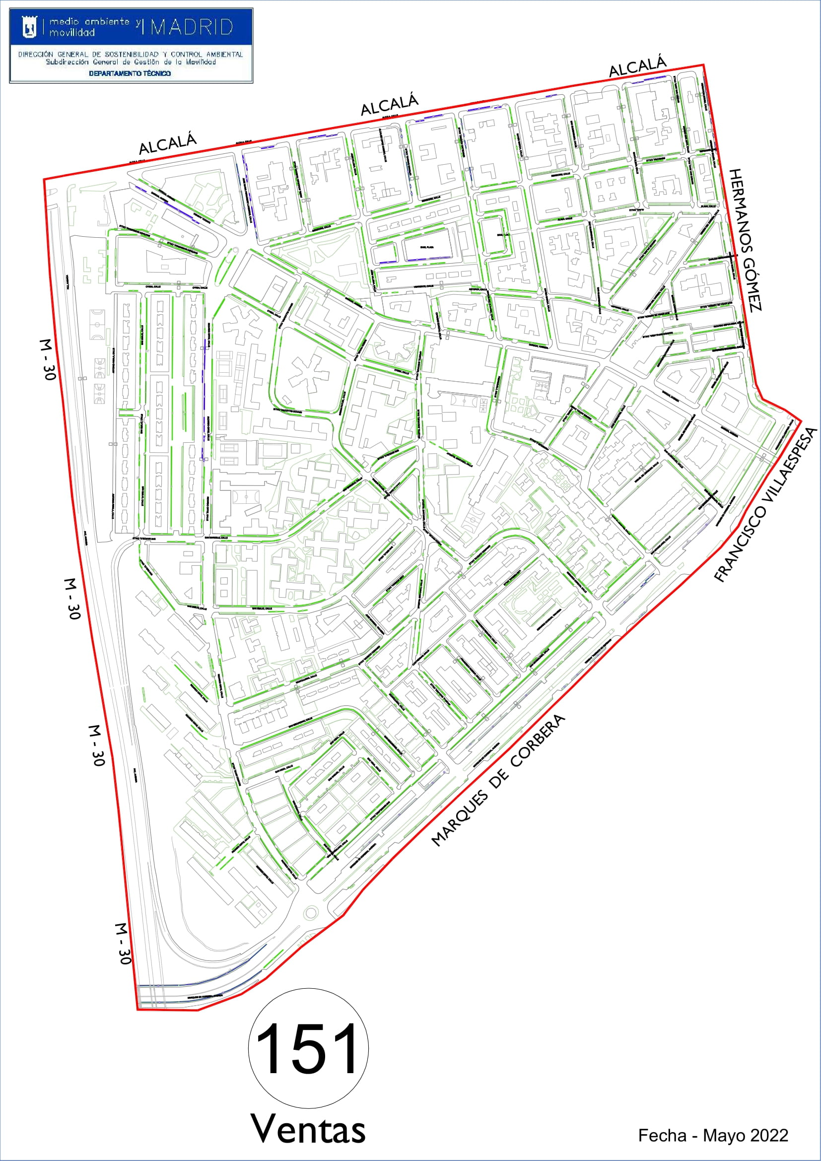 Plano Zona SER 2022 barrio Ventas