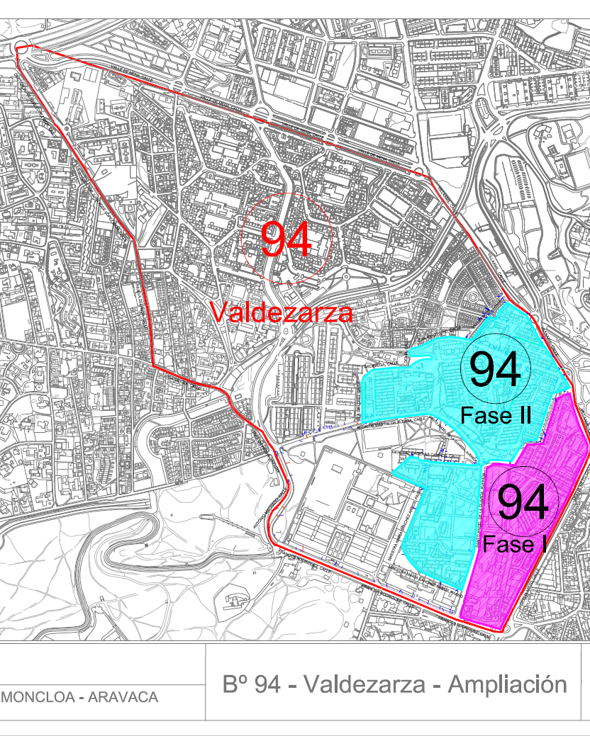 Captura del PDF enlazado en la imagen de las fases 1 y 2 de la zona SER de Valdezarza